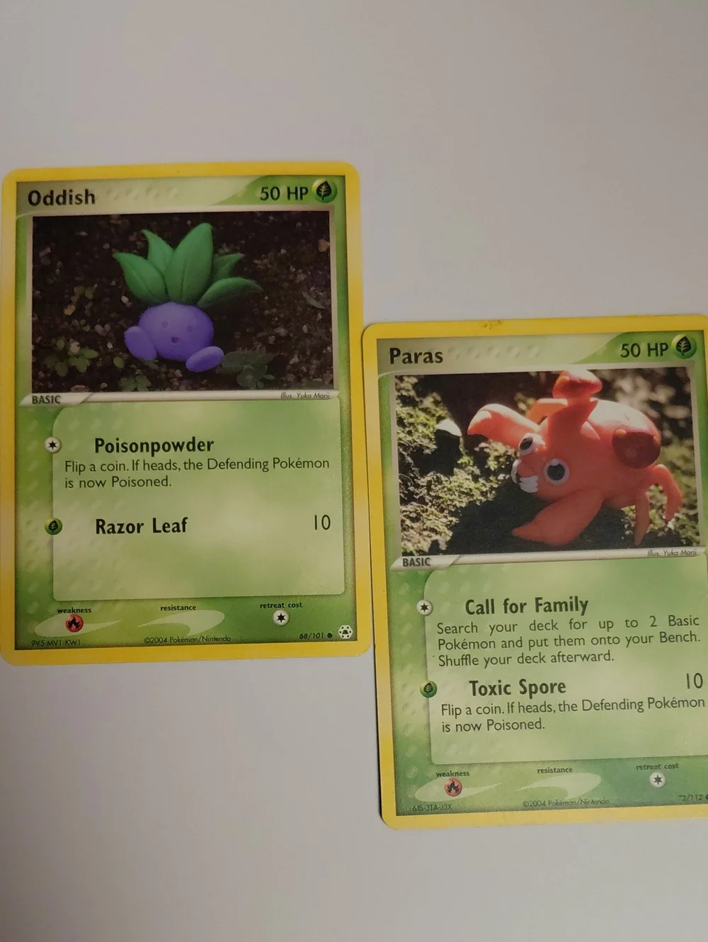 Yuka Morii - Vintage Clay Model Art Pokemon Cards - Oddish And Paras